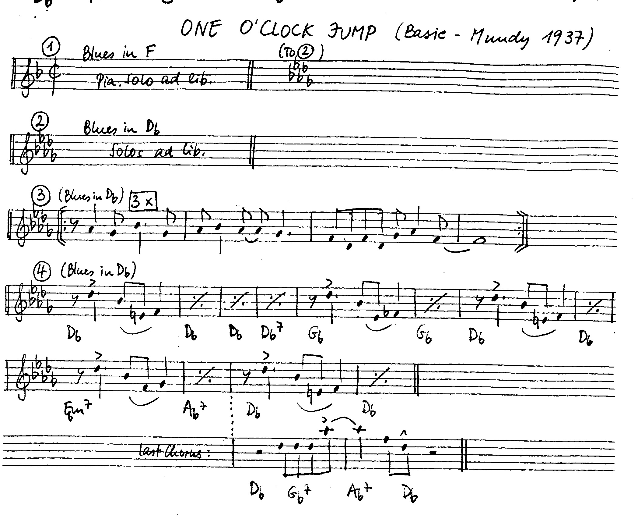 one o'clock jump leadsheet – book us for your next 20s or gatsby event